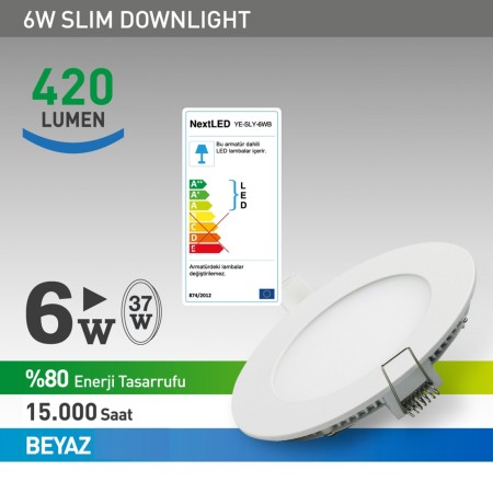 Next Led 6w Slim Panel