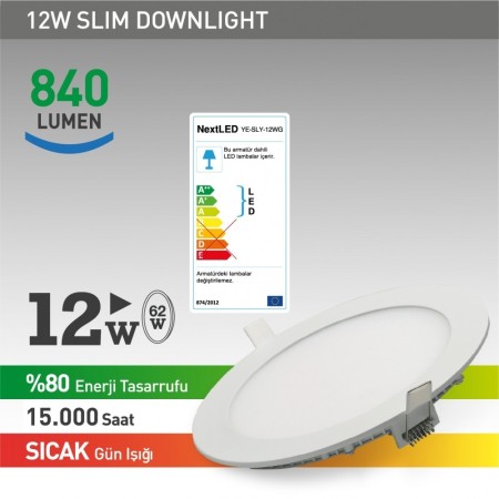 Next Led 12w Slim Panel
