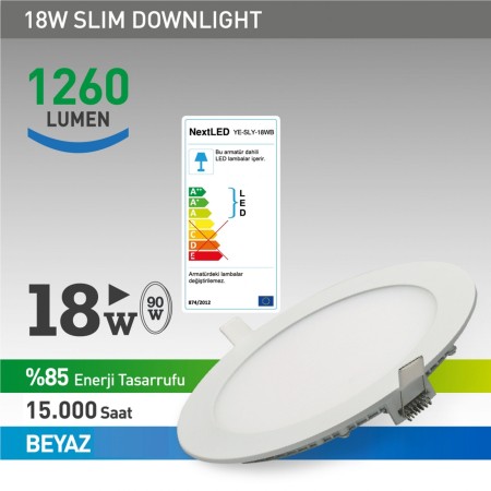 Next Led 18w Slim Panel