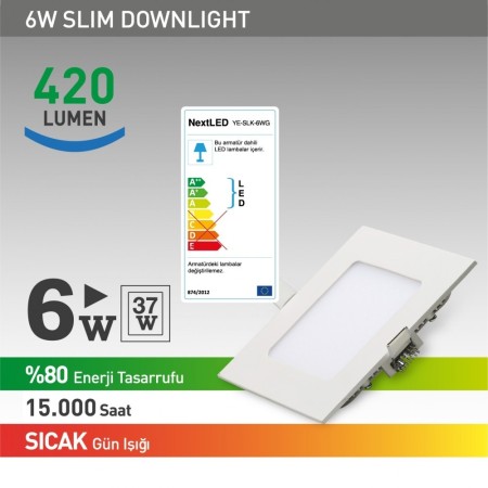 Next Led 6w Kare Panel