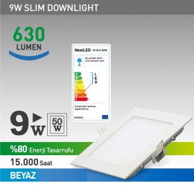Next Led 9w Kare Panel