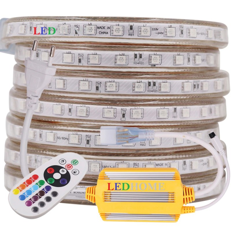 220e Led 220 Volt Şerit Led Rgb 10 Metre - Fiyat