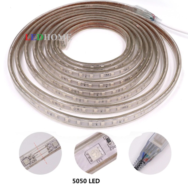 220e Led 220 Volt Şerit Led Rgb 10 Metre - Fiyat