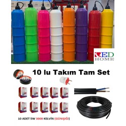 Kumru Ağaç Feneri 10 Adet Tam Takım