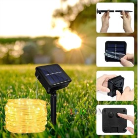 Solar Güneş Enerjili 10 Mt 100 Ledli Hortum Dekoratif Bahçe Aydınlatma