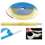 12 Volt 8 mm Esnek Cob Şerit Led Beyaz