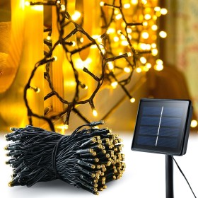 Solar Güneş Enerjili 10 Mt 100 Ledli Dekoratif Bahçe Aydınlatma ip Led